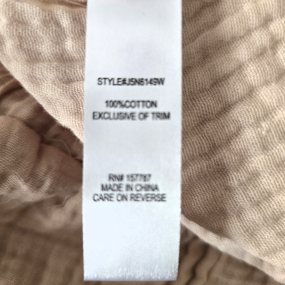 Jolie & Joy Light Beige Cotton Pull On Pants NWT - Picture 8 of 8